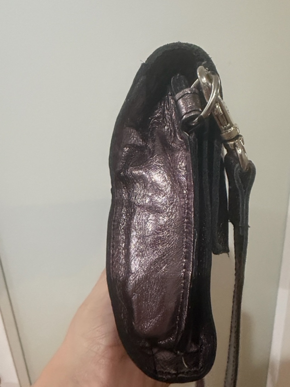 Latico Leather Crossbody Clutch in Metallic Brown - Picture 4 of 9